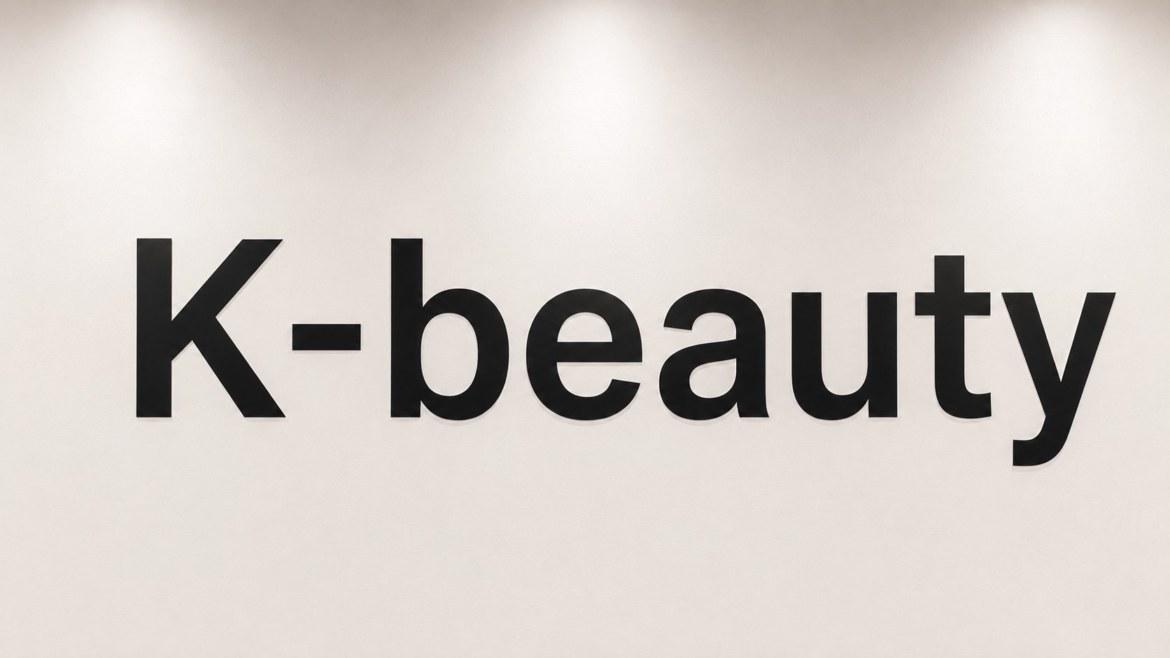 A minimalist 'K-beauty' wall sign